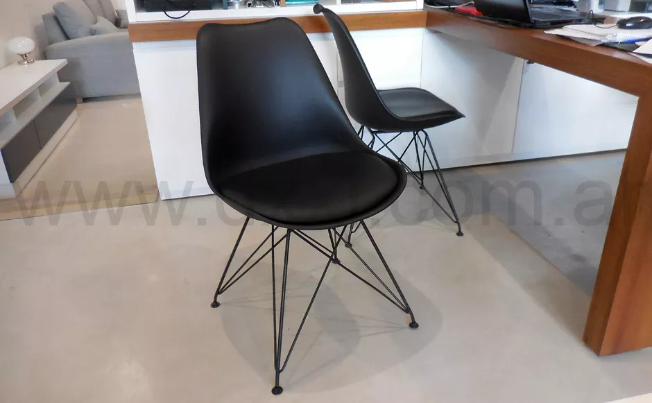 Silla Tulip con patas metálicas - Imagen 4