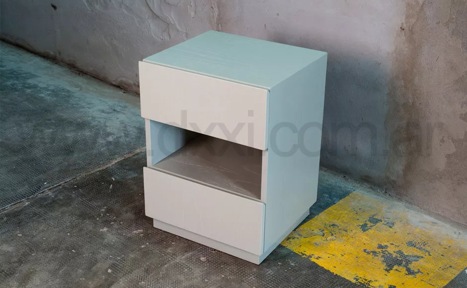 Mesa de luz Aragón. Enchapada lustrada - Imagen 4