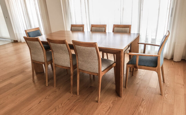 Mesa de comedor de madera maciza modelo Brava - DXXI fábrica de mesas de comedor