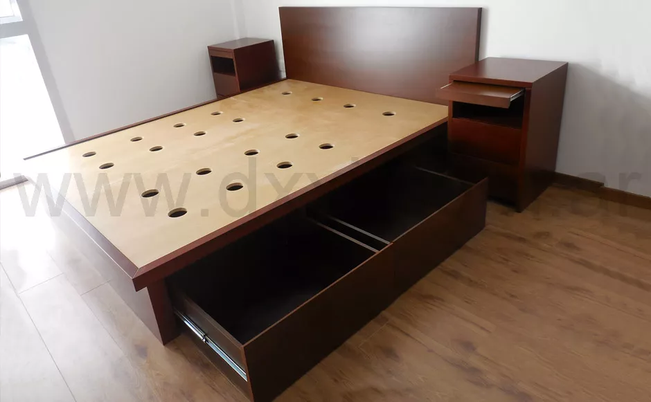 Mesa de Luz Grecia Enchapada - Imagen 2