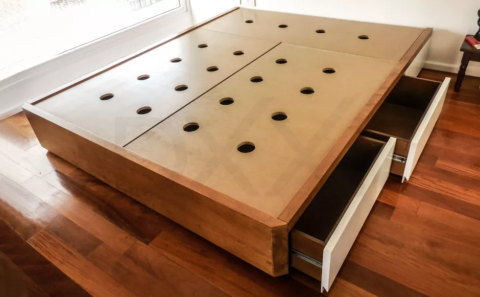 cama con cajones de madera Nova