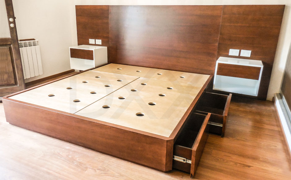 Cama con Cajones de Madera MDF | DXXI - de Muebles