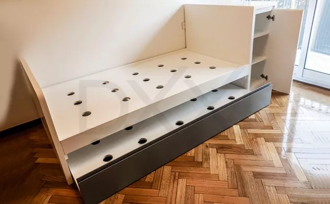 cama smart con carro plus para colchón auxiliar, DXXI fabrica y showroom