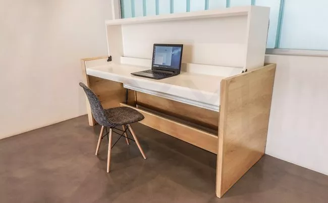 Escritorio cama rebatible de madera modelo Osaka