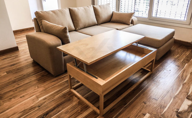 Mesa Ratona Rectangular base de madera | DXXI - Fábrica de Muebles