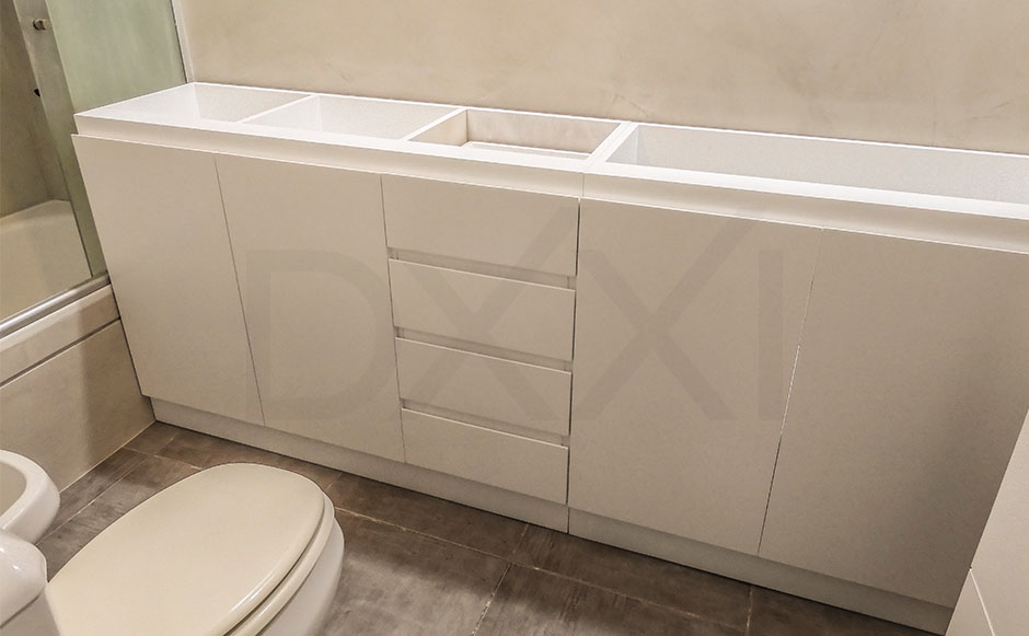 Mueble bajo vanitory laqueado - DXXI Fábrica de muebles bajo vanitory a medida.