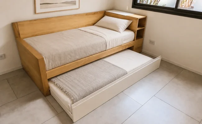 Cama Antón con carro — toma 1 — con colchón