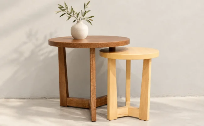 Mesa de arrime Mercedes — toma 1 — con complementos
