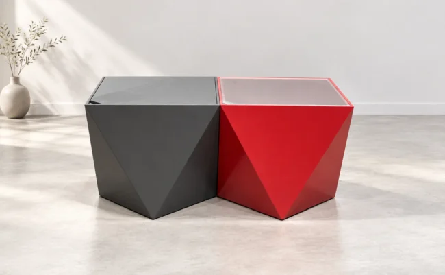 Mesa de arrime Origami — toma 1 — con complementos