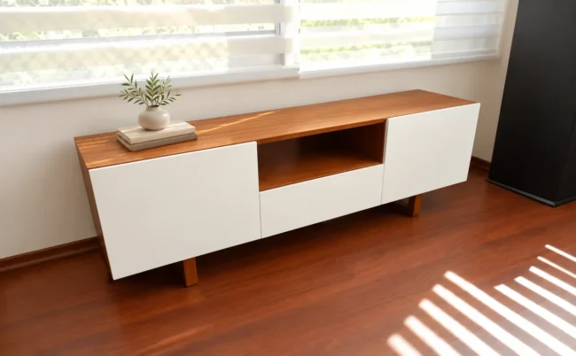 Mueble para TV Guemes — toma 2 — con complementos